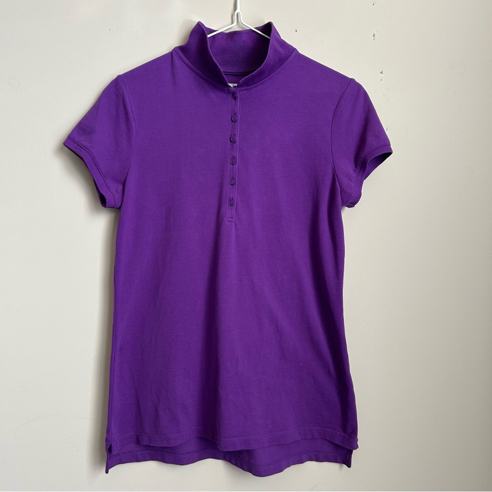 JCPenney Purple Short Sleeve Polo Top Shirt Golf Resortwear School Uniform Sz PS